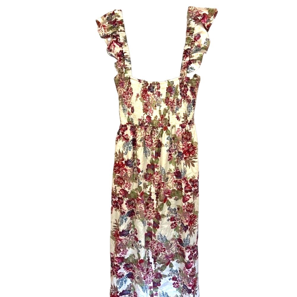 Ellison Long Floral Romantic Dress Ruffle  Sleeve - Picture 2 of 4